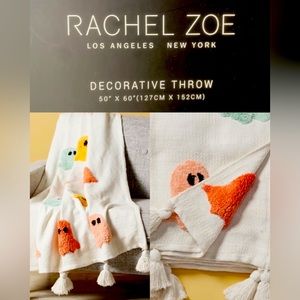Rachel Zoe Viral Pastel Ghost Blanket Throw New with tags!